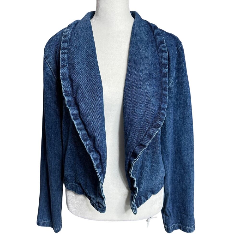 Vintage Apache Cropped Denim Bolero Jacket - Size Medium - Western
